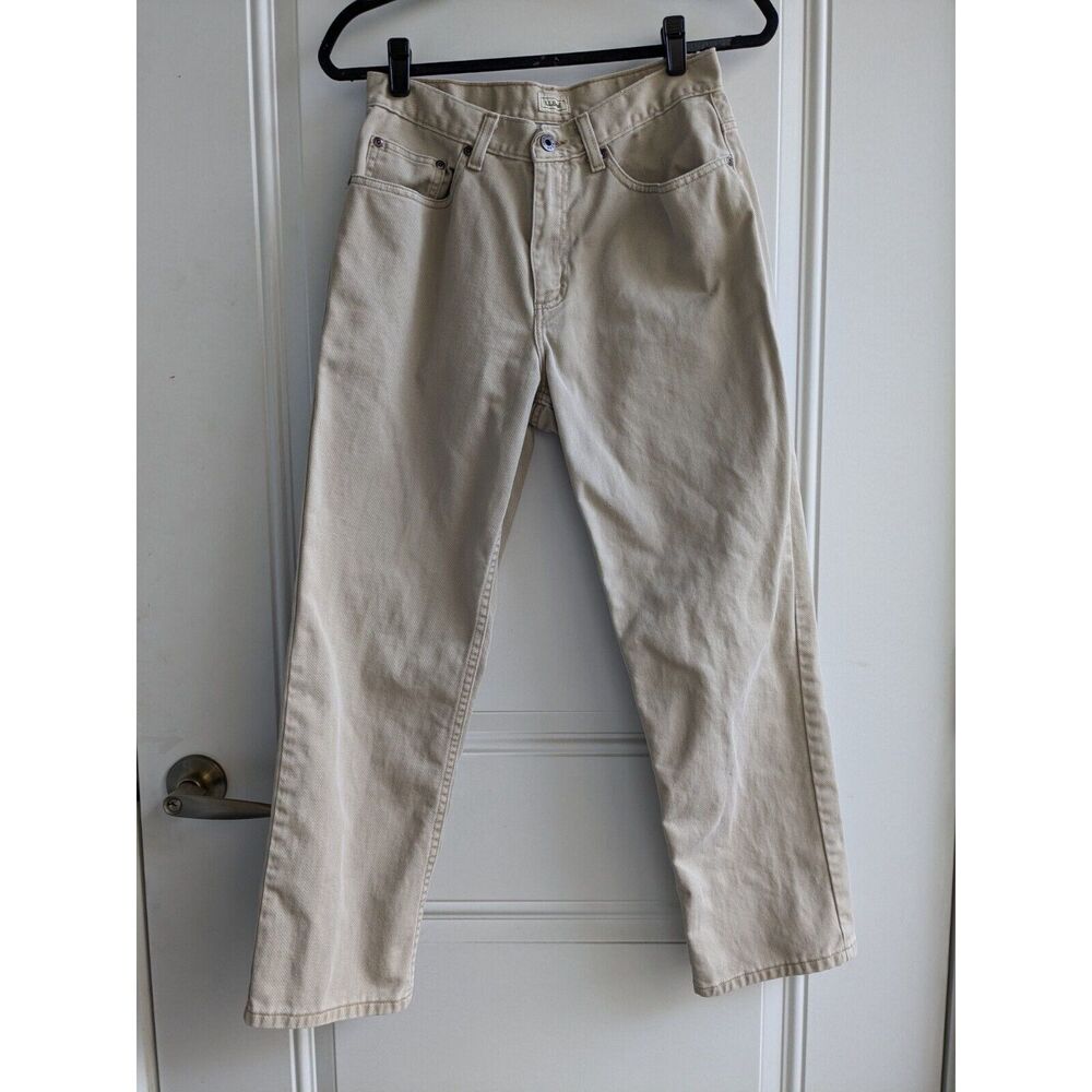 L.L Bean Vintage Jeans Mom Tapered Beige, Size 6P
